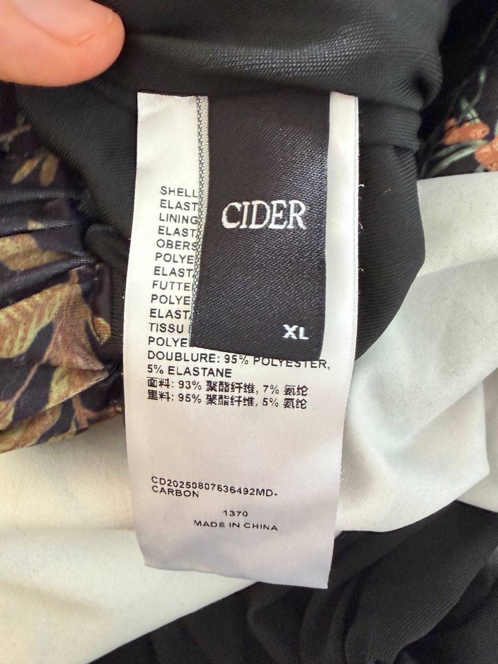 Cider Women’s Black Floral & Fruit Print A-Line Skirt XL - Picture 4 of 4